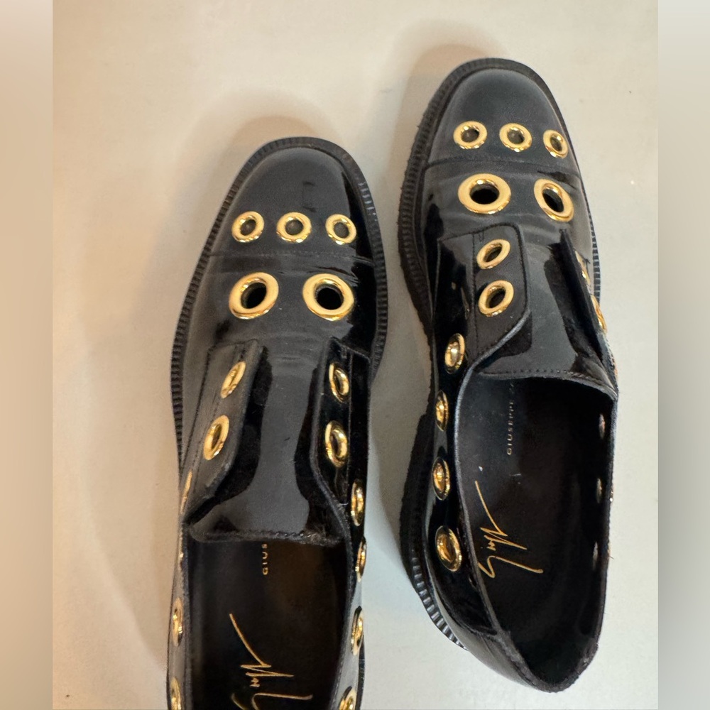 Giuseppe Zanotti Patent Loafers | Size 8.5 | Gold Detail | Authentic - Picture 11 of 17